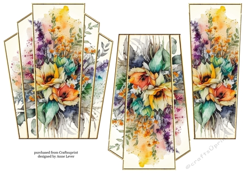 Art Deco Stacker - Vintage Floral 3