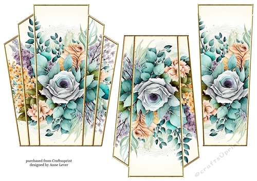 Art Deco Stacker - Vintage Floral 4