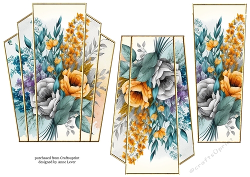 Art Deco Stacker - Vintage Floral 5