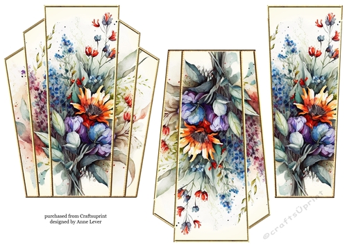 Art Deco Stacker - Vintage Floral 6
