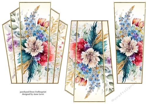 Art Deco Stacker - Vintage Floral 8
