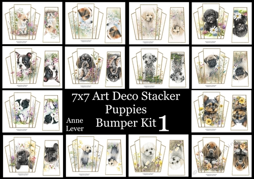 7x7 Art Deco Stacker Puppies Bumper Kit 1