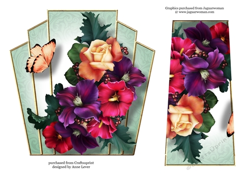 7x7 Art Deco Floral Stacker - Summer Blooms