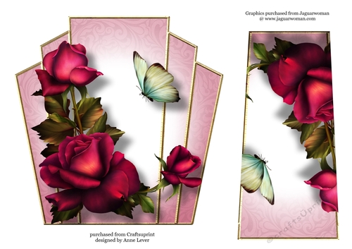 7x7 Art Deco Floral Stacker - Passionara
