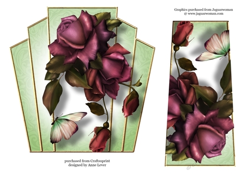7x7 Art Deco Floral Stacker - November Roses