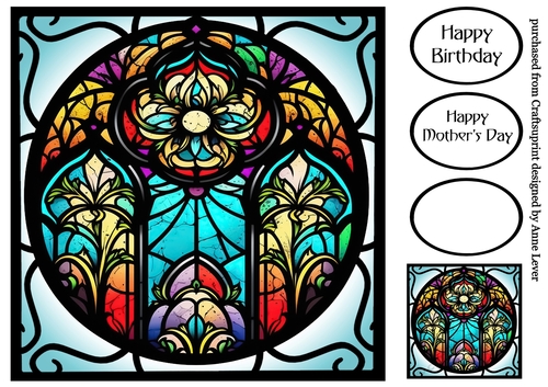 Beautiful Stained Glass Window 3 8x8