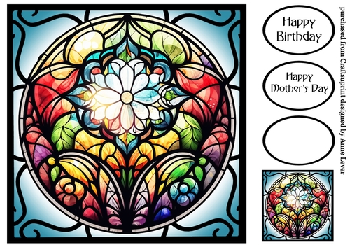 Beautiful Stained Glass Window 2 8x8