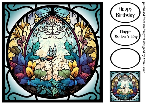 Beautiful Stained Glass Window 1 8x8