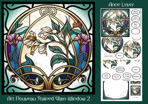 Art Nouveau Stained Glass Window 2
