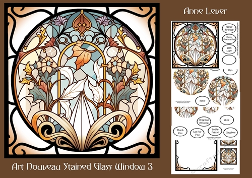 Art Nouveau Stained Glass Window 3