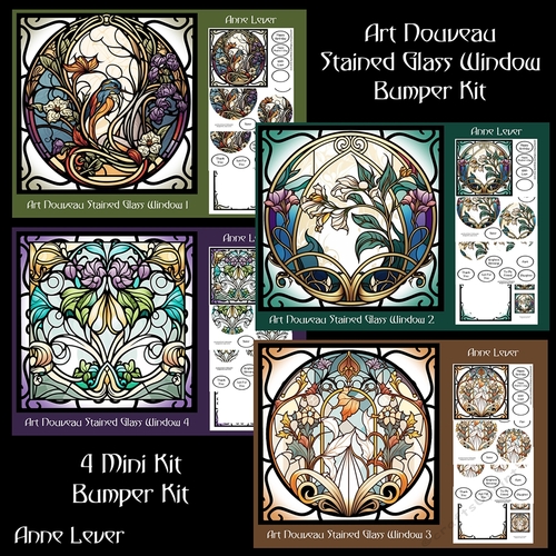 Art Nouveau Stained Glass Window Bumper Kit