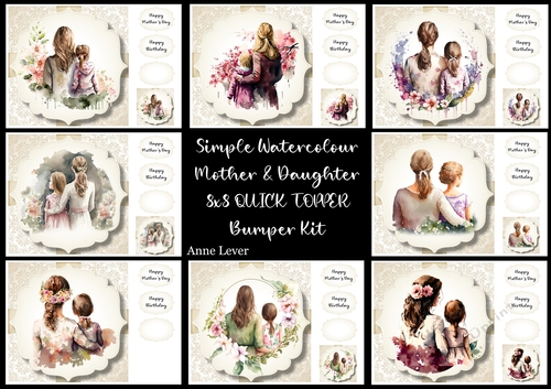 Simple Watercolour Mother & Daughter Bumper Kit