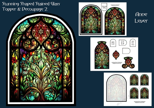 Stunning Shaped Stained Glass Topper & Decoupage 2