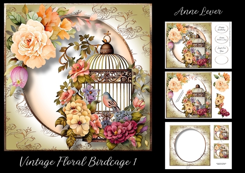 Vintage Floral Birdcage 1