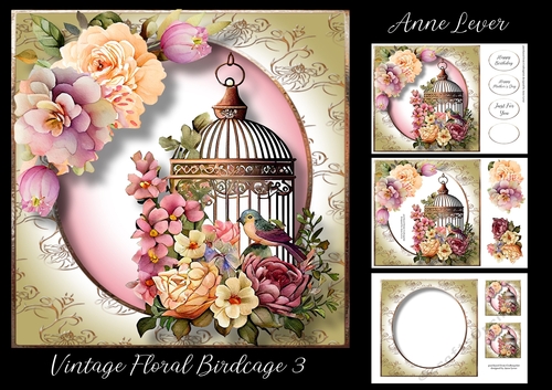 Vintage Floral Birdcage 3
