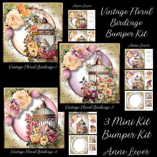 Vintage Floral Birdcage Bumper Kit