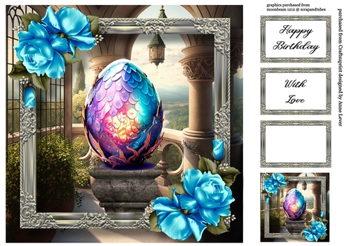The Summer Dragon Egg 8x8