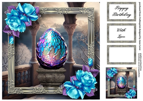 The Winter Dragon Egg 8x8