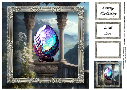 The Spring Dragon Egg 8x8 - No Flowers