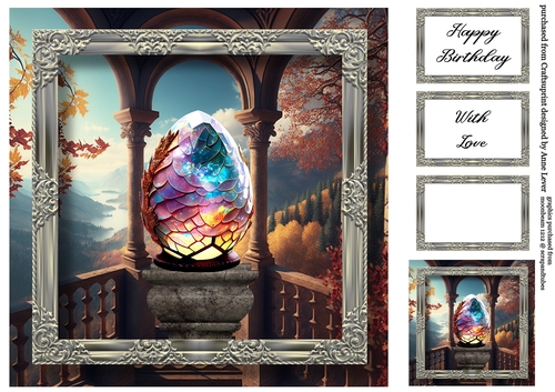 The Autumn Dragon Egg 8x8 - No Flowers