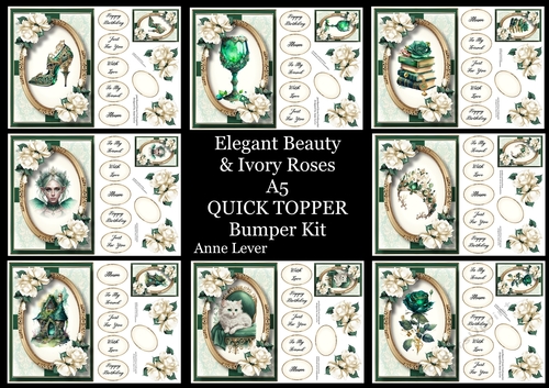 Emerald Beauty & Ivory Roses QUICK TOPPER Bumper Kit