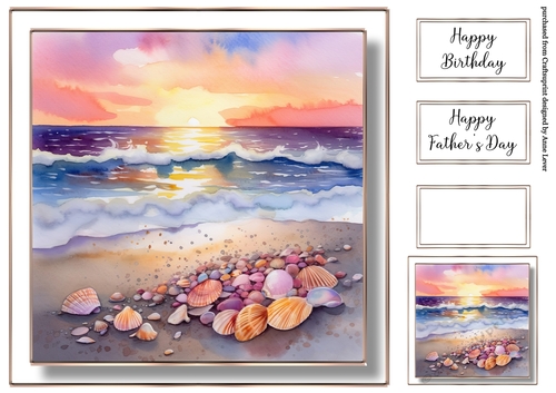 Simple Stunning Sunset Beach 5 (fathers day, birthday)