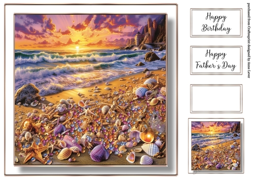 Simple Stunning Sunset Beach 6 (fathers day, birthday)