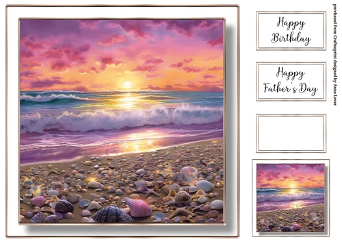 Simple Stunning Sunset Beach 7 (fathers day, birthday)