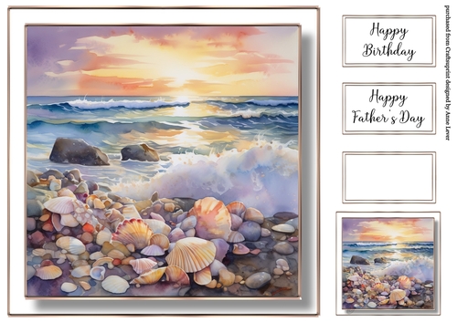 Simple Stunning Sunset Beach 8 (fathers day, birthday)
