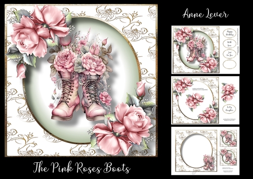 The Pink Roses Boots