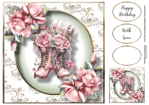 The Pink Roses Boot 8x8