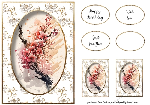 Simple A5 Cherry Blossom - Watercolour Art