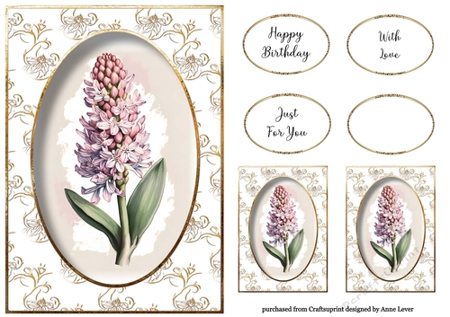 Simple A5 Hyacinth - Watercolour Art