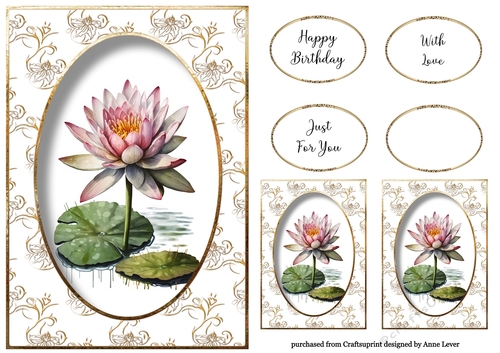 Simple A5 Water Lily - Watercolour Art