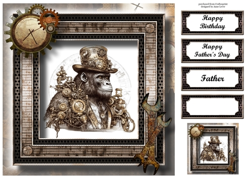 Steampunk Animals - Gorilla 8x8