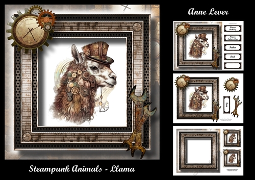 Steampunk Animals - Llama