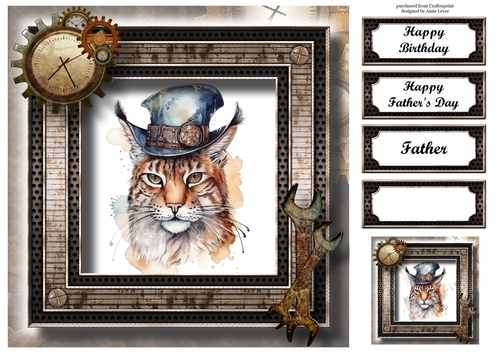 Steampunk Animals - Lynx 8x8