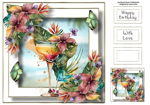 Tropical Cocktail 2 8x8