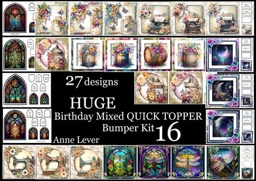 Huge Birthday Mixed QUICK TOPPER Bumper Kit 16
