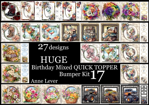 Huge Birthday Mixed QUICK TOPPER Bumper Kit 17