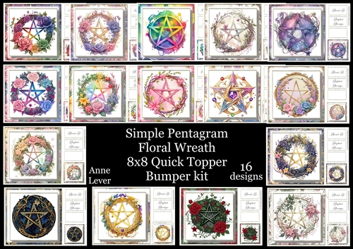 Simple Pentagram Floral Wreath Bumper Kit