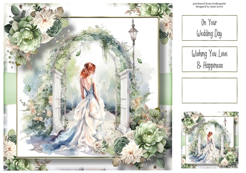 Beautiful Bride At The Floral Arch 8x8