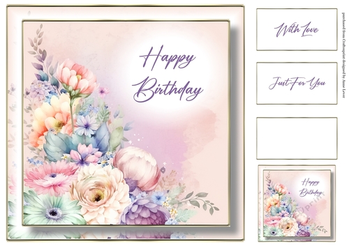 Pastel Floral Happy Birthday 1