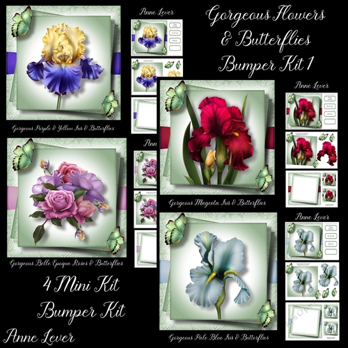 Gorgeous Flowers & Butterflies Bumper Kit 1