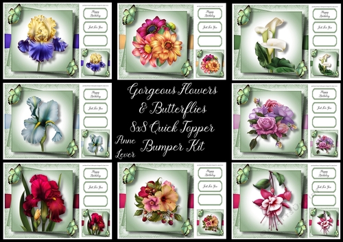 Gorgeous Flowers & Butterflies QUICK TOPPER Bumper Kit
