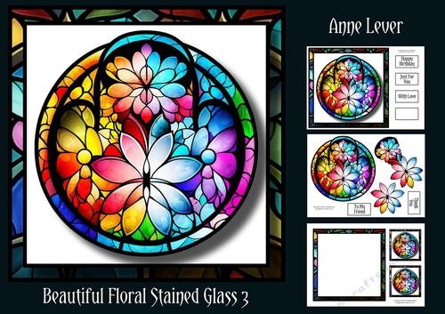Beautiful Floral Stained Glass 3