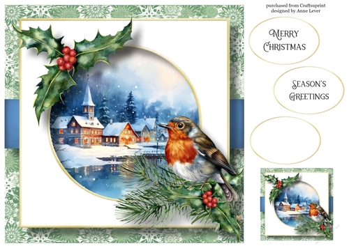 The Winter Village, Robin & Holly 8x8