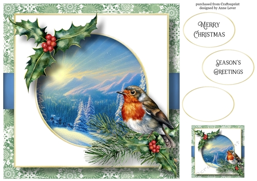 The Snowy Mountain, Robin & Holly 8x8