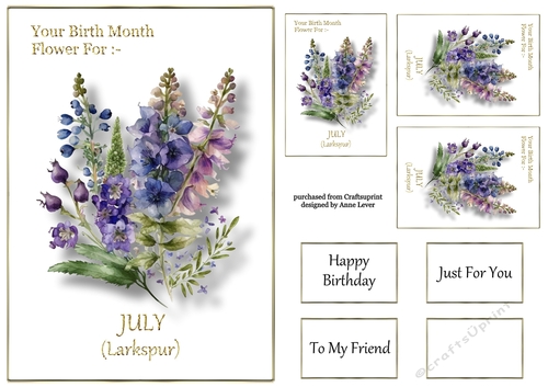 Birth Month Flower - July Larkspur