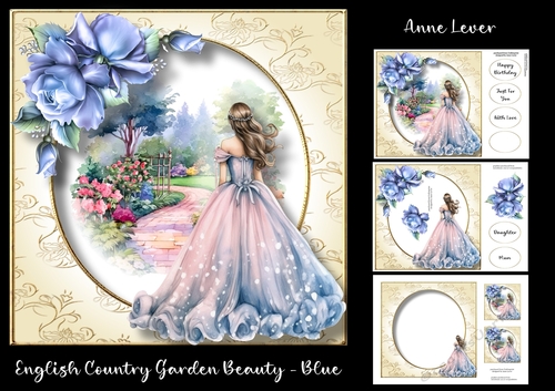 English Country Garden Beauty - Blue